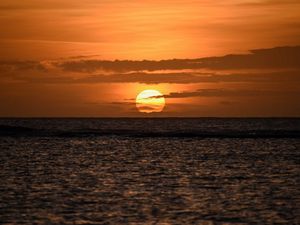 Preview wallpaper ocean, horizon, sunset, nature