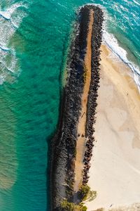 Preview wallpaper ocean, island, aerial view, pebbles, surf