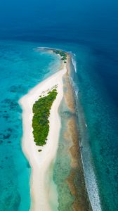 Preview wallpaper ocean, island, aerial view, water, tropics