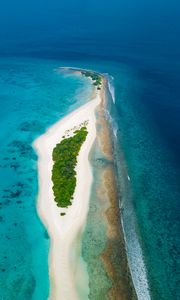 Preview wallpaper ocean, island, aerial view, water, tropics