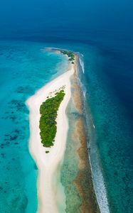 Preview wallpaper ocean, island, aerial view, water, tropics