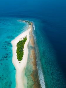 Preview wallpaper ocean, island, aerial view, water, tropics