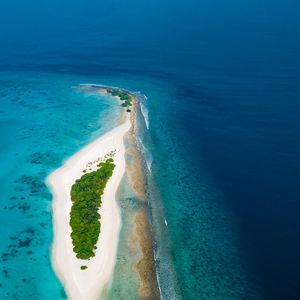 Preview wallpaper ocean, island, aerial view, water, tropics