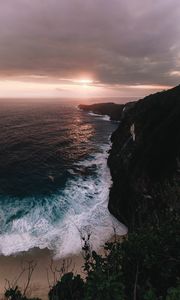 Preview wallpaper ocean, island, sunset, indonesia