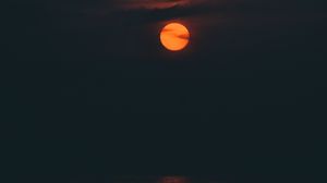 Preview wallpaper ocean, moon, sunset, night, sky, mumbai