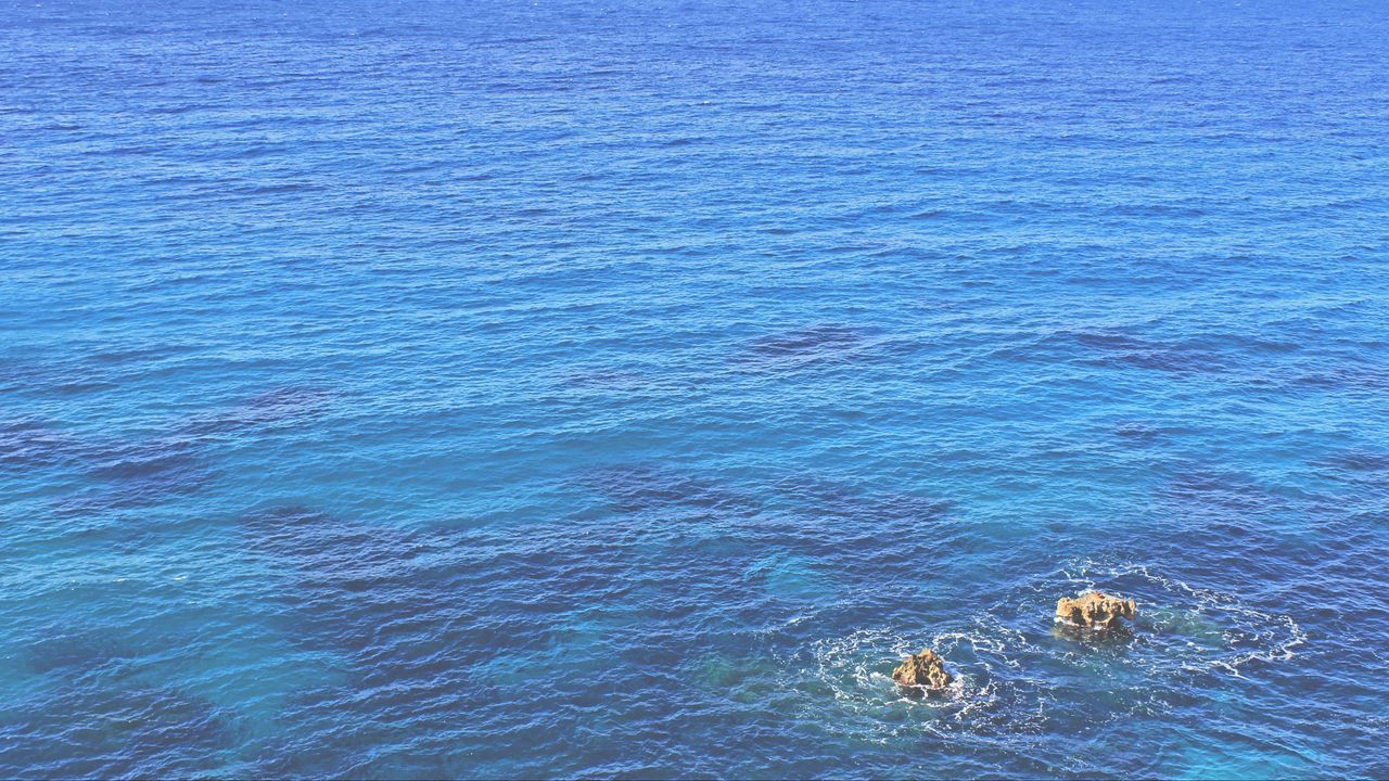 Wallpaper ocean, rocks, blue