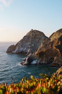 Preview wallpaper ocean, rocks, coast, cliff, water