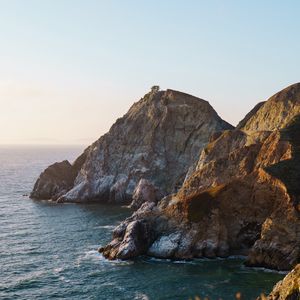 Preview wallpaper ocean, rocks, coast, cliff, water