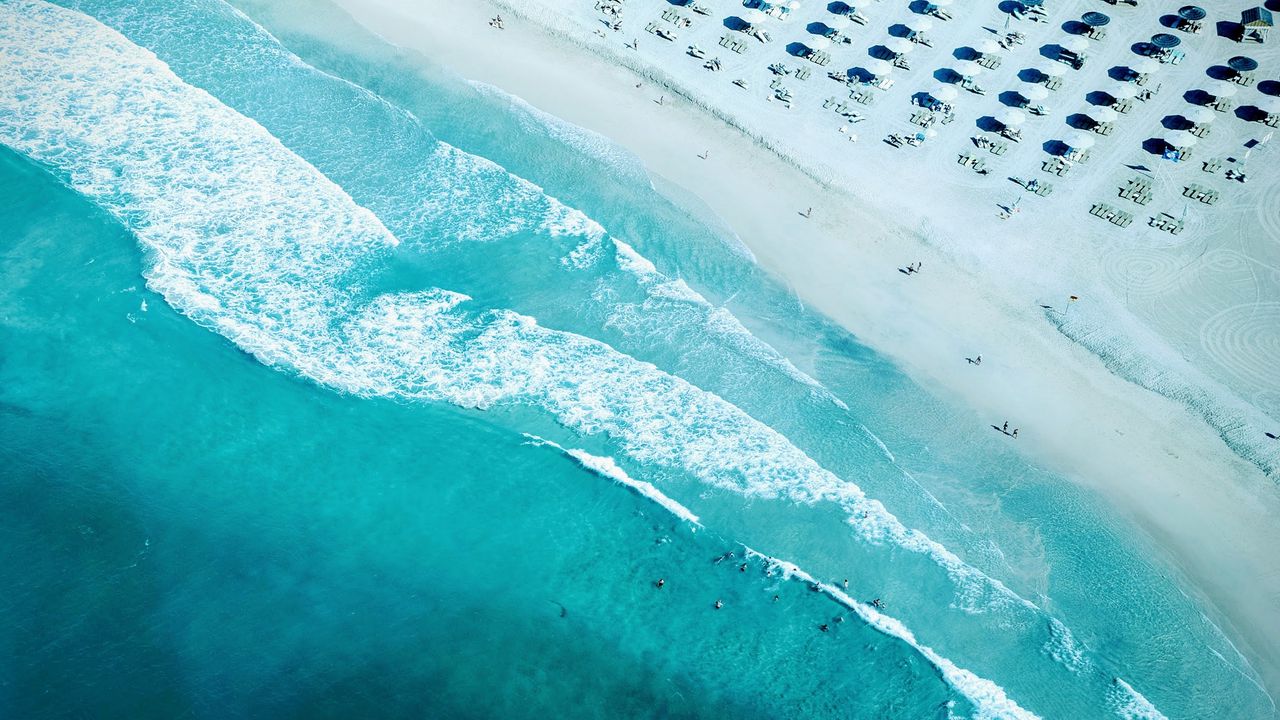 Wallpaper ocean, sea, aerial view, beach, dubai, united arab emirates