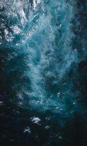 Preview wallpaper ocean, sea, aerial view, waves, water, splash