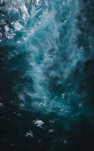 Preview wallpaper ocean, sea, aerial view, waves, water, splash