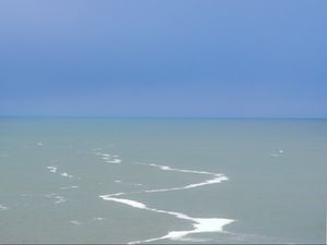 Preview wallpaper ocean, sea, horizon, wave, minimalism