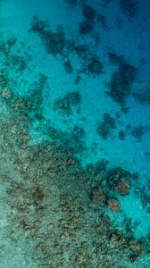 Preview wallpaper ocean, sea, top view, water, ripples, stones