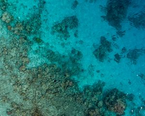 Preview wallpaper ocean, sea, top view, water, ripples, stones