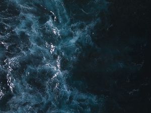 Preview wallpaper ocean, sea, water, aerial view, waves