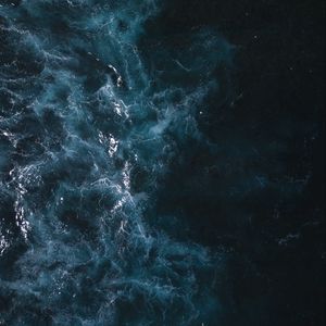 Preview wallpaper ocean, sea, water, aerial view, waves