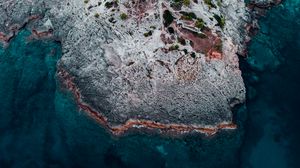 Preview wallpaper ocean, shore, aerial view, water, stones