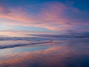 Preview wallpaper ocean, shore, beach, sky, california