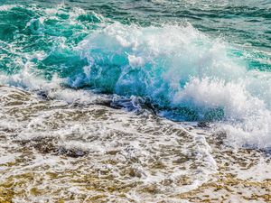 Preview wallpaper ocean, shore, foam, spray