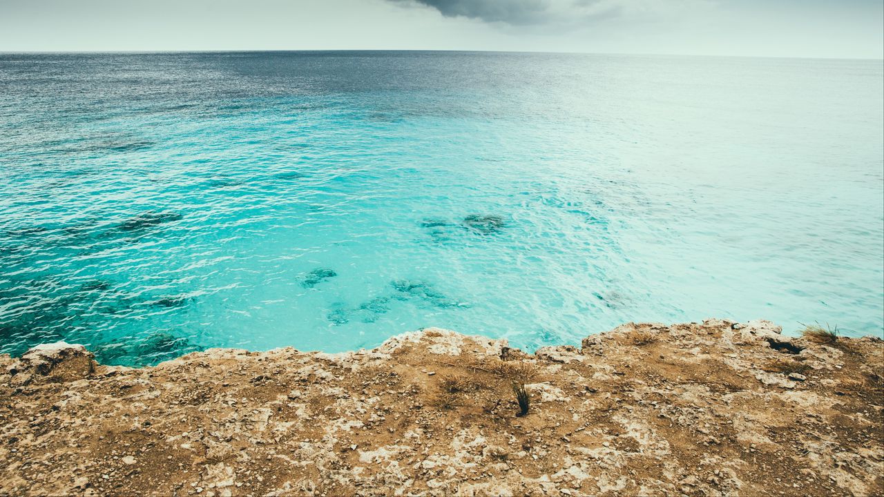 Wallpaper ocean, shore, water, precipice