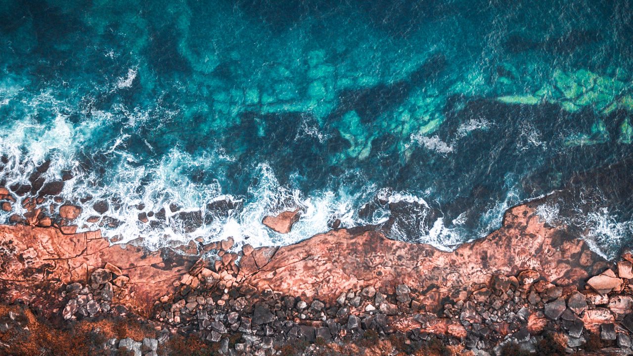 Wallpaper ocean, shore, water, manly, australia