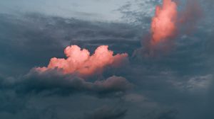 Preview wallpaper ocean, sky, clouds, sunset