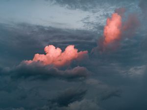 Preview wallpaper ocean, sky, clouds, sunset