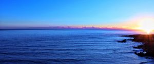 Preview wallpaper ocean, skyline, sky, sunset