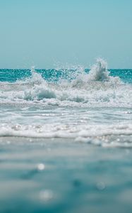 Preview wallpaper ocean, splash, spray, water, shore, foam