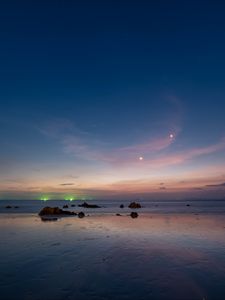 Preview wallpaper ocean, sunset, coast, horizon, thailand