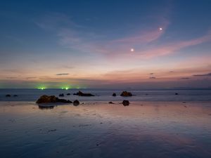 Preview wallpaper ocean, sunset, coast, horizon, thailand