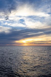 Preview wallpaper ocean, sunset, horizon, hawaii