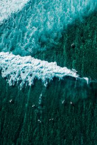 Preview wallpaper ocean, surf, aerial view, boats