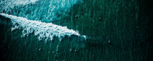 Preview wallpaper ocean, surf, aerial view, boats