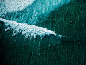 Preview wallpaper ocean, surf, aerial view, boats