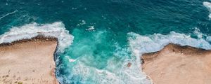 Preview wallpaper ocean, surf, aerial view, foam, water