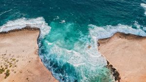 Preview wallpaper ocean, surf, aerial view, foam, water