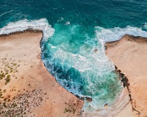 Preview wallpaper ocean, surf, aerial view, foam, water