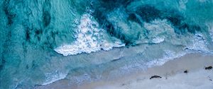 Preview wallpaper ocean, surf, aerial view, sea, waves, coast, australia