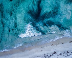 Preview wallpaper ocean, surf, aerial view, sea, waves, coast, australia