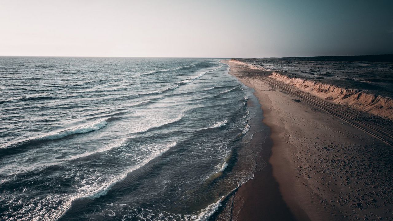 Wallpaper ocean, surf, coast, sea, horizon
