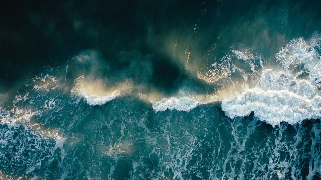 Wallpaper ocean, surf, foam, waves