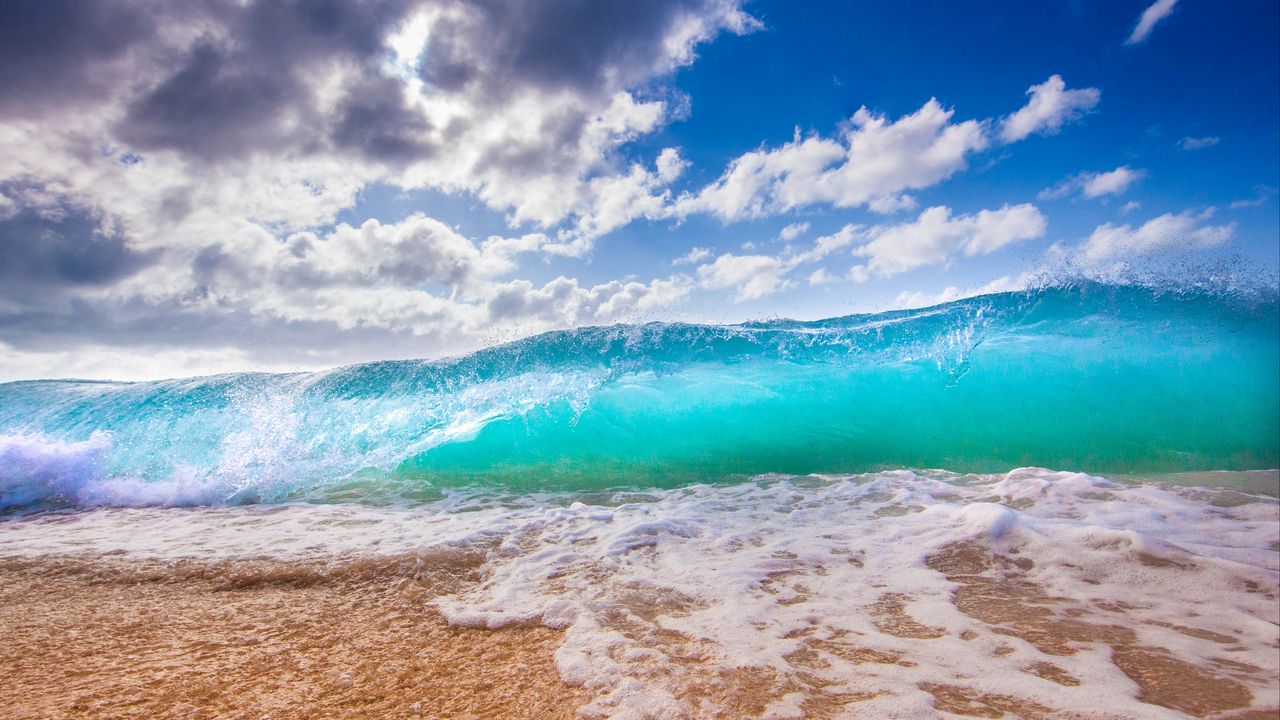 Wallpaper ocean, surf, foam, hawaii, beach