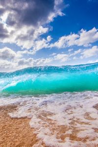 Preview wallpaper ocean, surf, foam, hawaii, beach