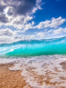 Preview wallpaper ocean, surf, foam, hawaii, beach