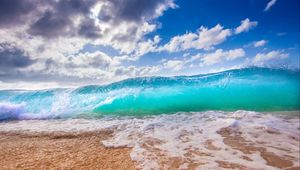 Preview wallpaper ocean, surf, foam, hawaii, beach