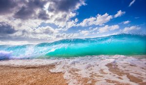 Preview wallpaper ocean, surf, foam, hawaii, beach