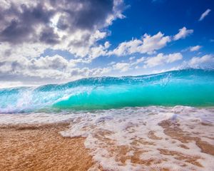 Preview wallpaper ocean, surf, foam, hawaii, beach