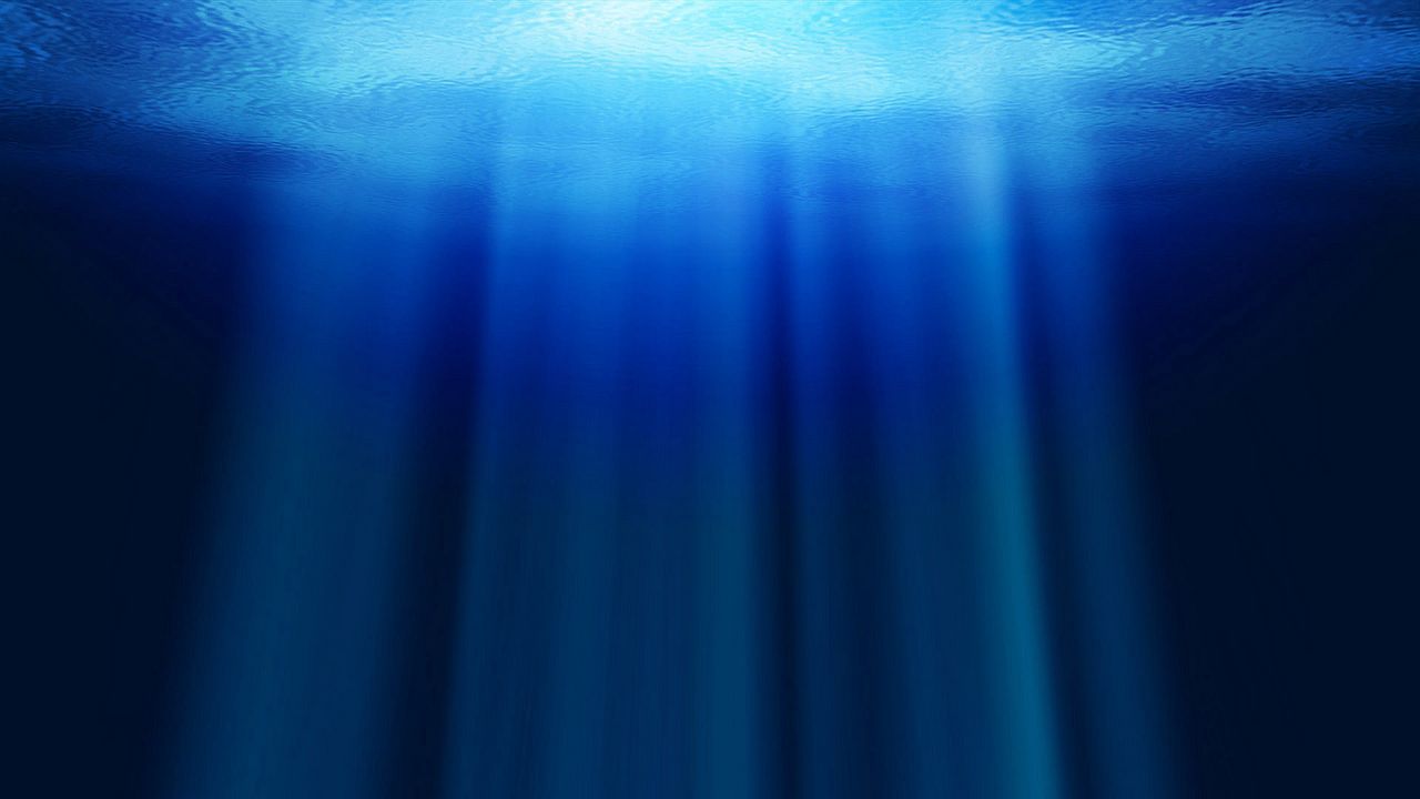 Wallpaper ocean, water, rays, depth