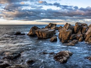 Preview wallpaper ocean, water, rocks, stones